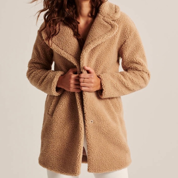 mid length sherpa coat